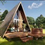 Rumah Kayu Segitiga Minimalis Modern – Rumah Kayu Segitiga